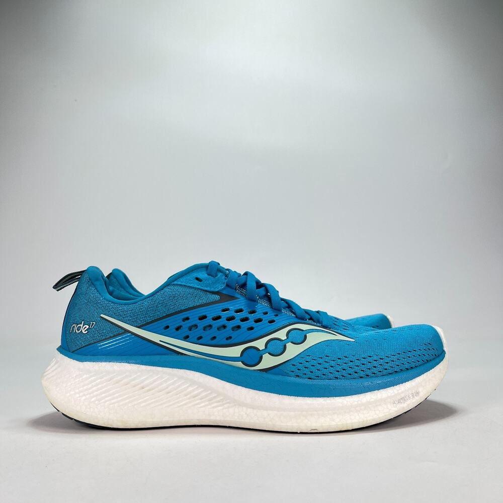 Saucony Ride 17 Blue Mint Athletic Lace Up Running Shoes S10924-218 Womens Sz 10
